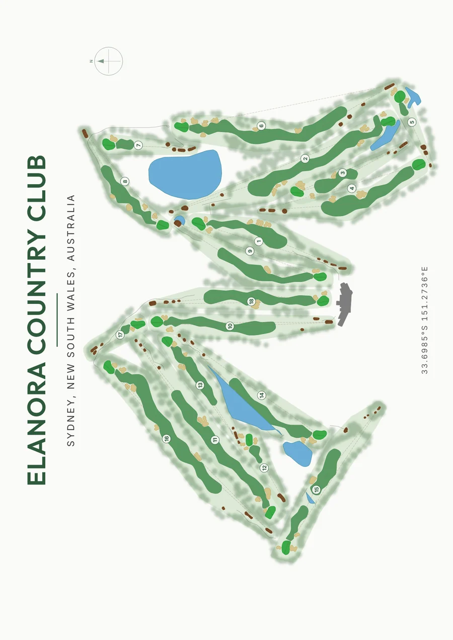Elanora Country Club, created from course-mapping data
